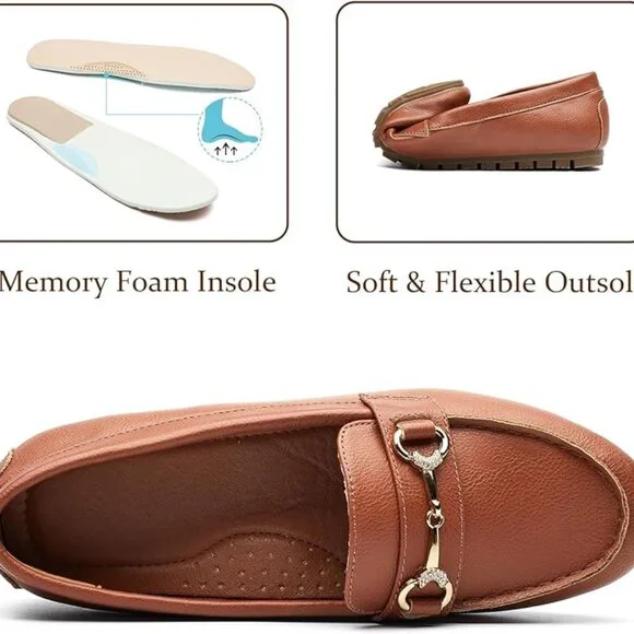 Women's brown loafers